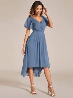 EVER-PRETTY Surplice Neck Butterfly Sleeve High Low Hem Party Dress -Curated Swimwear 1690215169de381f564f55cf97fffd411c4b3a1261 thumbnail 405x552