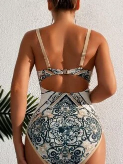 Baroque Print Push Up One Piece Swimsuit -Curated Swimwear 1690421013d76842e17557d139e9ae389b24315619 thumbnail 405x552