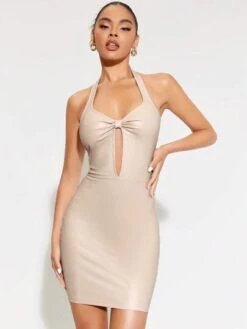 SHEIN BAE Cut Out Front PU Leather Halter Bodycon Dress -Curated Swimwear 169045296596c2a2d60dfad66d198e6fe6b1732e72 thumbnail 405x552