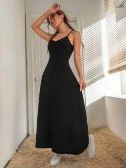 SHEIN PETITE Solid Cami Dress -Curated Swimwear 1690780646bd1af0c518cef0123eb2e45a58113ea6 thumbnail 405x552