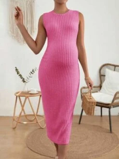SHEIN Maternity Ribbed Knit Tank Dress -Curated Swimwear 169086805847ed41945cf6238ed246602c5f263935 thumbnail 405x552