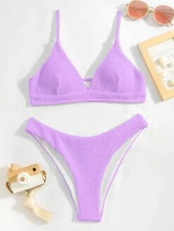 Plain High Cut Bikini Swimsuit -Curated Swimwear 169088277779a09f486a25db4b59ae718584008788 thumbnail 405x552