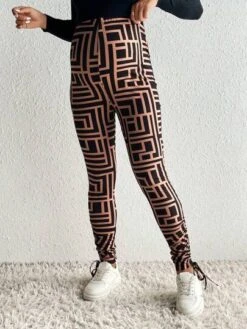 SHEIN Maternity Allover Geo Print Adjustable Waist Leggings -Curated Swimwear 1690954366d750b72c38f759ba67bf8ab0d2c3979d thumbnail 405x552