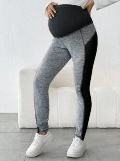 SHEIN Maternity Colorblock Contrast Mesh Insert Top-stitching Leggings -Curated Swimwear 16909709594a5ace82fa0881937f9dcf5dfde6a095 thumbnail 405x552