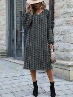 Ditsy Floral Print Lantern Sleeve Tunic Dress -Curated Swimwear 1691385135d2fa2d46a8ba25f3ff2bdbc697342950 thumbnail 405x552