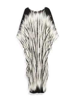 Tie Dye Batwing Sleeve Split Hem Maxi Cover Up -Curated Swimwear 1691484188913805dc9f85f36acbb6454776062215 thumbnail 405x552