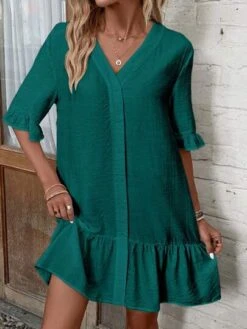 SHEIN LUNE Flounce Sleeve Ruffle Hem Kimono -Curated Swimwear 1691648911646e3a567153d8e26421c62bf12a4cf8 thumbnail 405x552