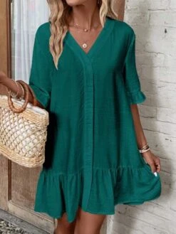 SHEIN LUNE Flounce Sleeve Ruffle Hem Kimono -Curated Swimwear 1691648914aa4ae93aa21479103366d2f34612b1e0 thumbnail 405x552