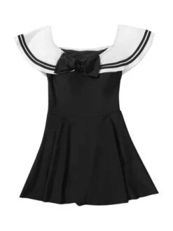 Sexy Sailor Collar Slim One-piece Swimsuit -Curated Swimwear 16920118960c003426d088f098ce7af0ce51563bc8 thumbnail 405x552